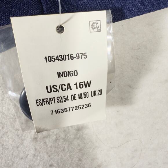 Kasper Woman Blazer Sz 16W Single Button Fully Lined Blue New w Tags Career Pro - Picture 11 of 16